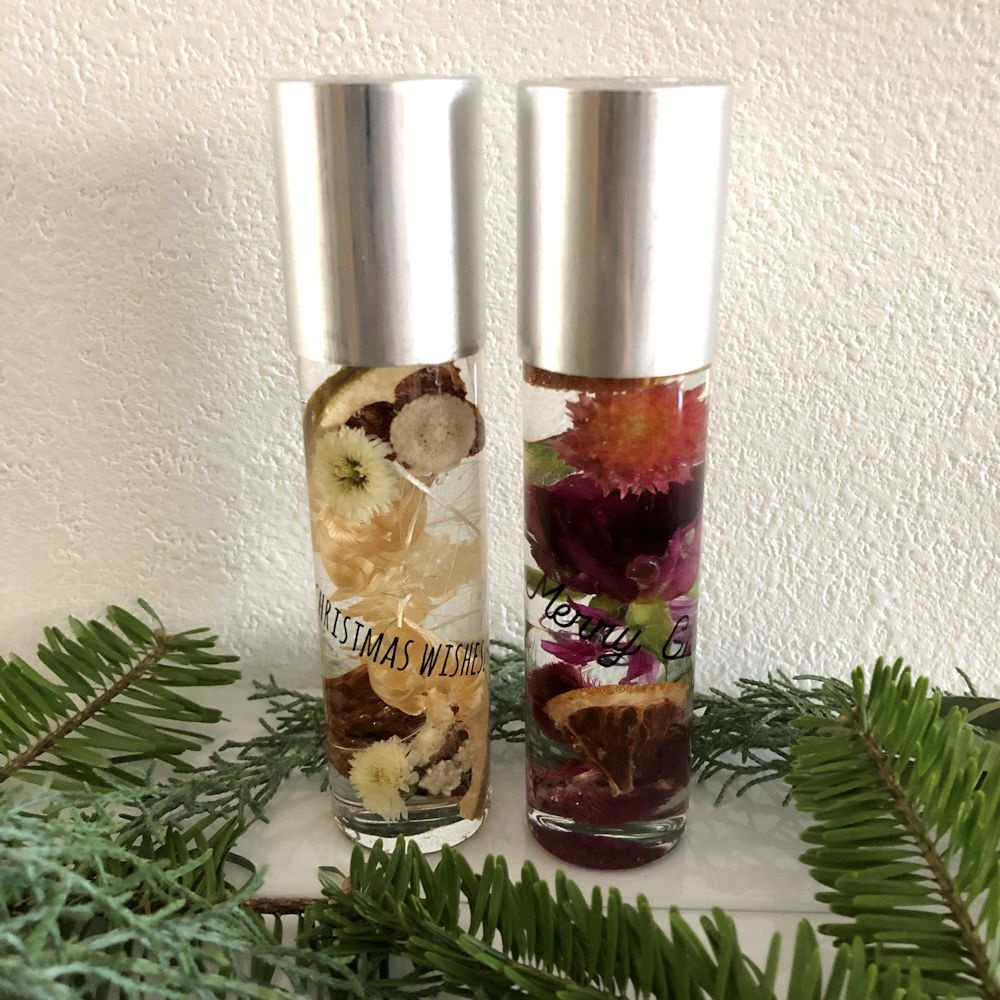 クリスマス向けのハーバリウム。